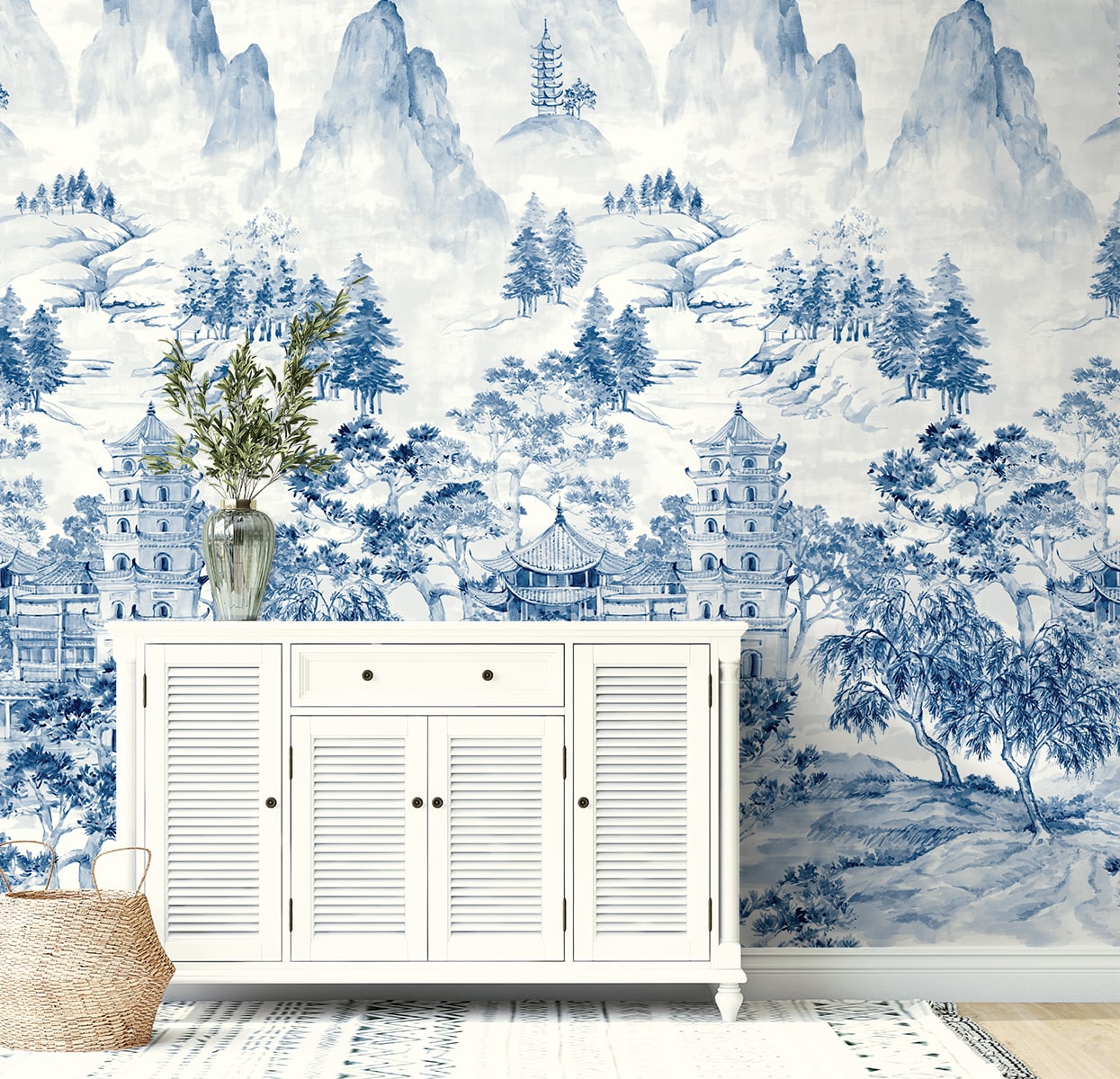 Misty Mountain Scenic Peel and Stick Wall Mural