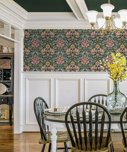 Vintage Floral Garden Peel and Stick Removable Wallpaper