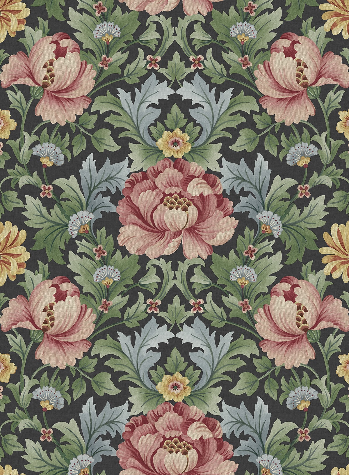Vintage Floral Garden Peel and Stick Removable Wallpaper