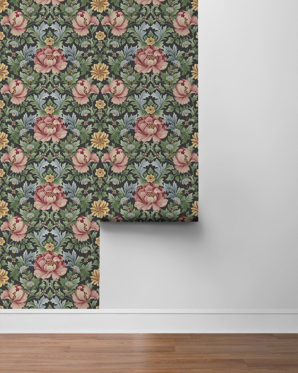 Vintage Floral Garden Peel and Stick Removable Wallpaper