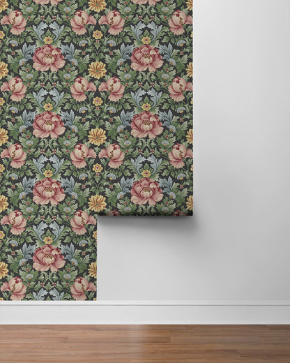 Vintage Floral Garden Peel and Stick Removable Wallpaper