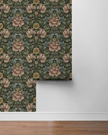 Vintage Floral Garden Peel and Stick Removable Wallpaper
