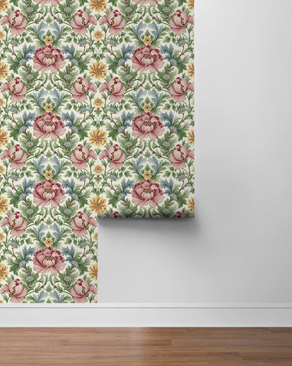 Vintage Floral Garden Peel and Stick Removable Wallpaper