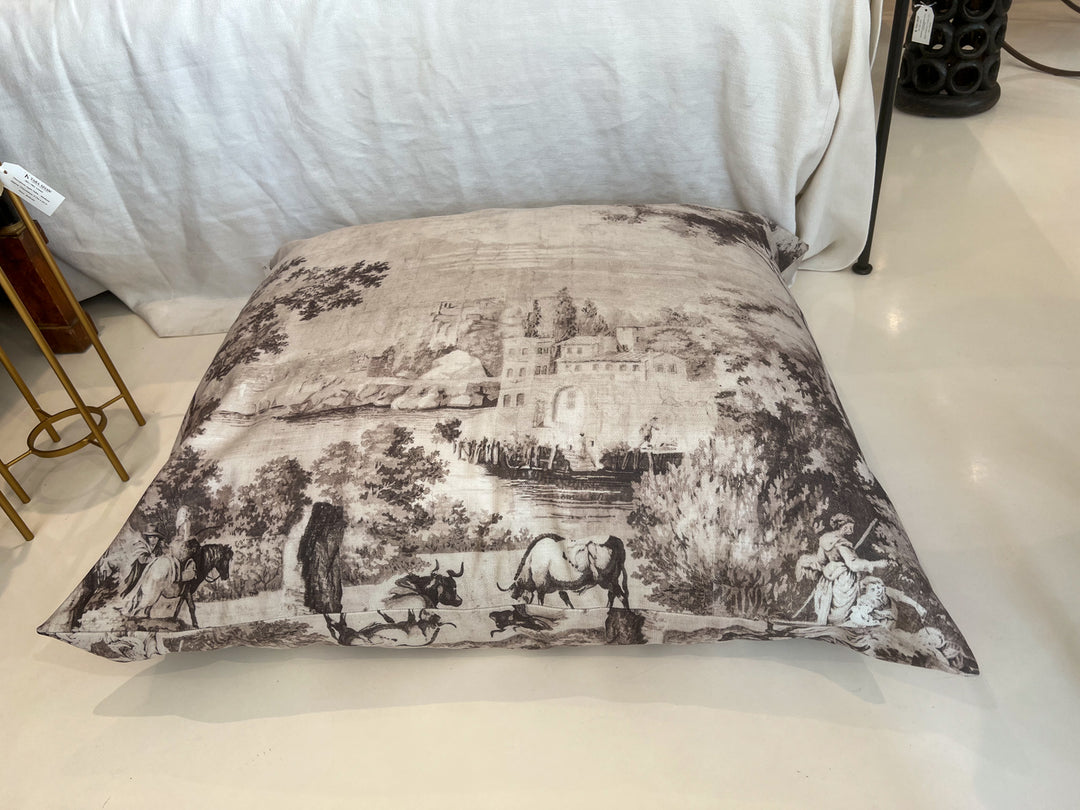 Maison Brunaille Dog Bed Large by Tara Shaw at foot of bed