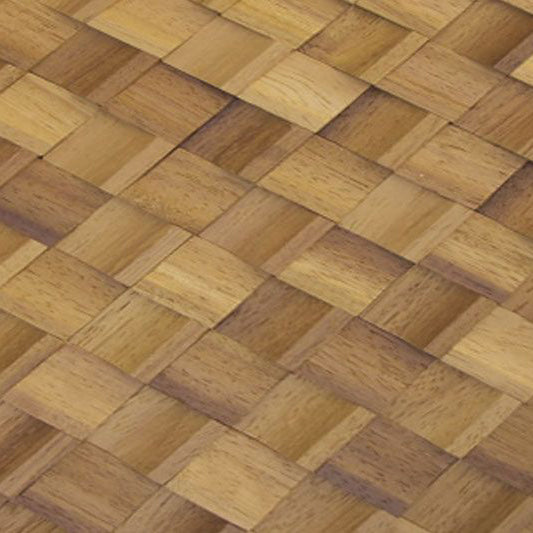 Iroko Infinity Mesh-mounted Wood Mosaic Wall Tile - Livfloors Collection