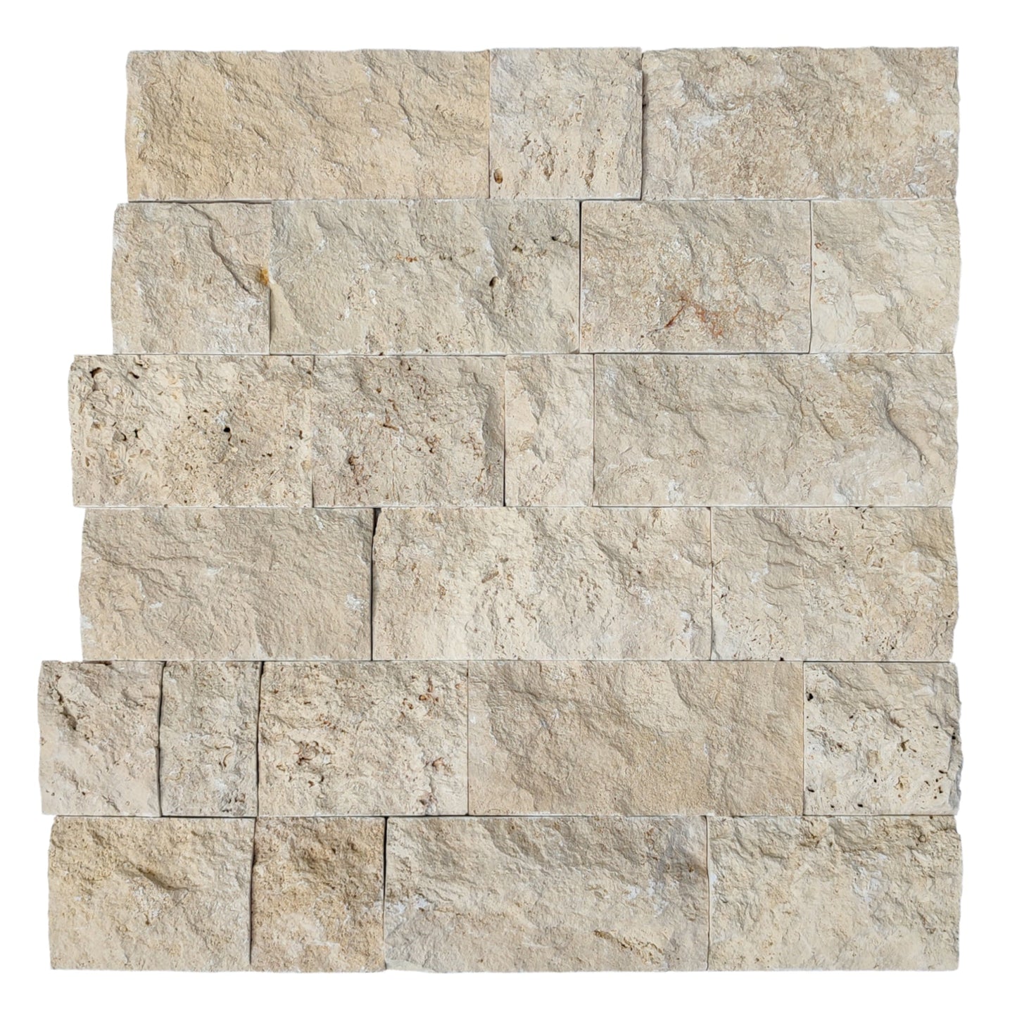 Ivory Light 6"xFree Length Split-face Natural Travertine Wall Tile - Livfloors Collection