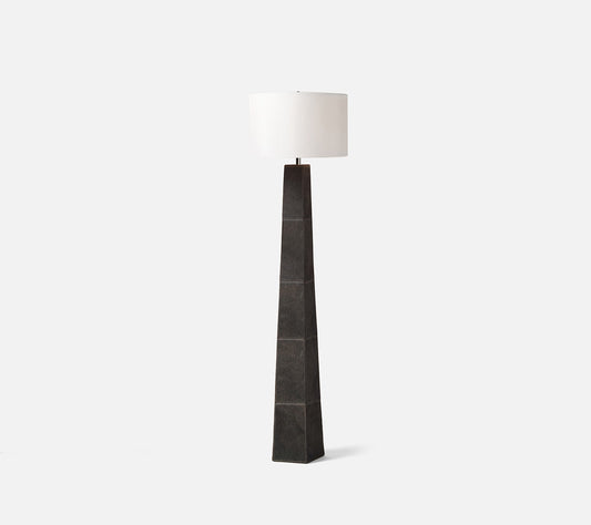 Alumet Floor Lamp Dark Gray Hair-On-Hide