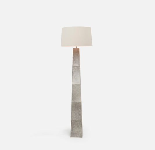 Alumet Floor Lamp Gray Hair-On-Hide