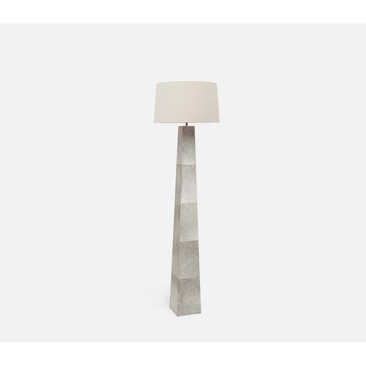 Alumet Floor Lamp Gray Hair-On-Hide