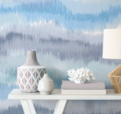 Ikat Waves Abstract Peel and Stick Removable Wallpaper