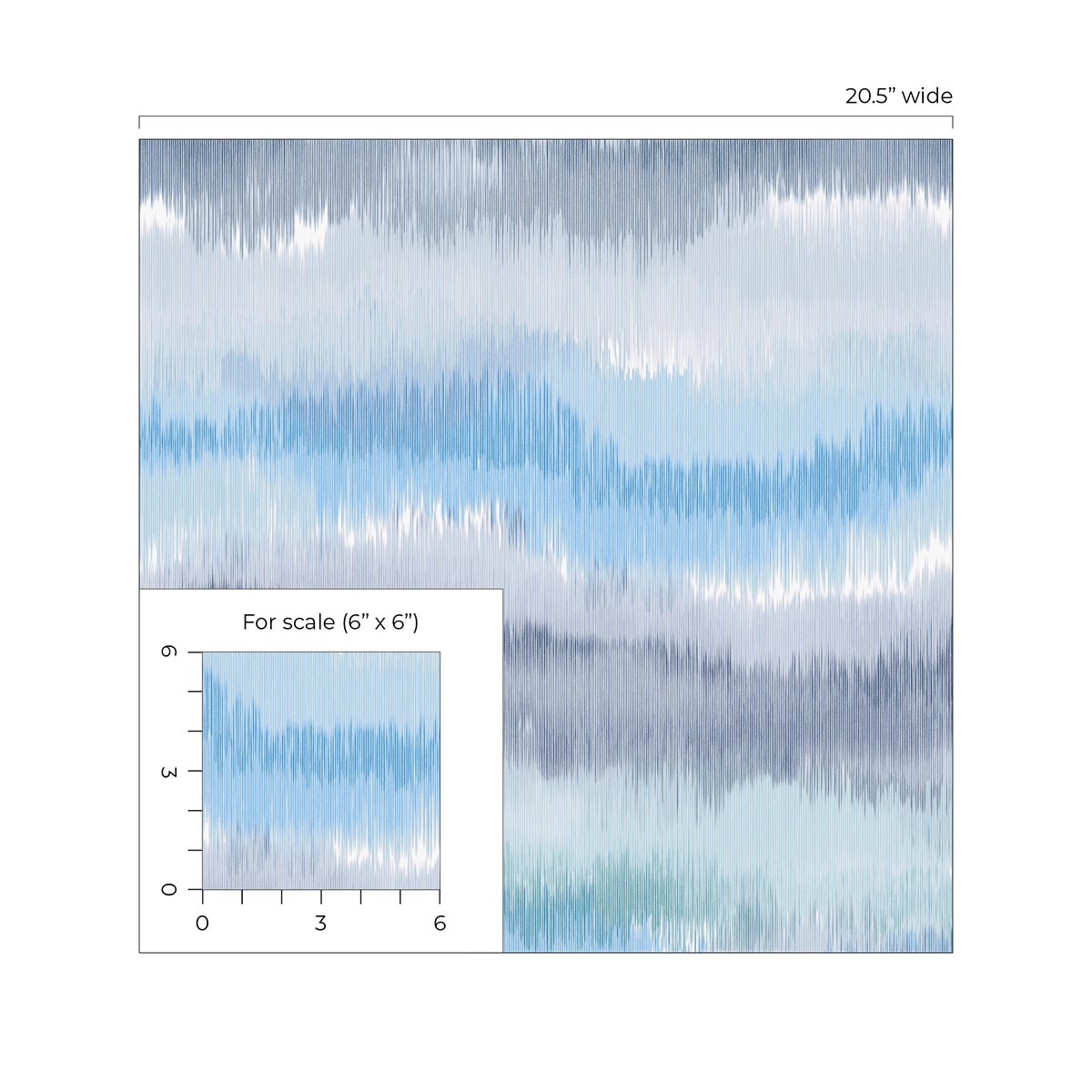 Ikat Waves Abstract Peel and Stick Removable Wallpaper