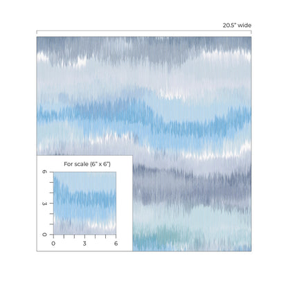 Ikat Waves Abstract Peel and Stick Removable Wallpaper