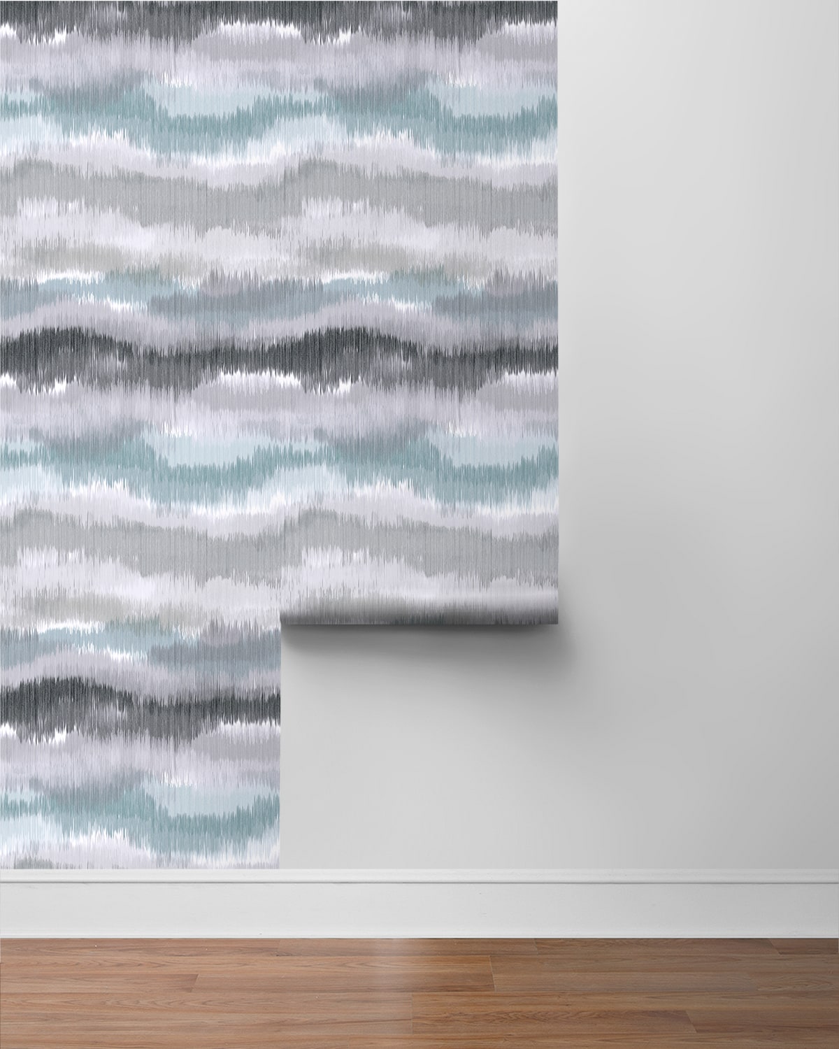 Ikat Waves Abstract Peel and Stick Removable Wallpaper
