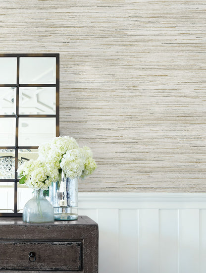 Loe Sanctuary Stria Embossed Vinyl Unpasted Wallpaper