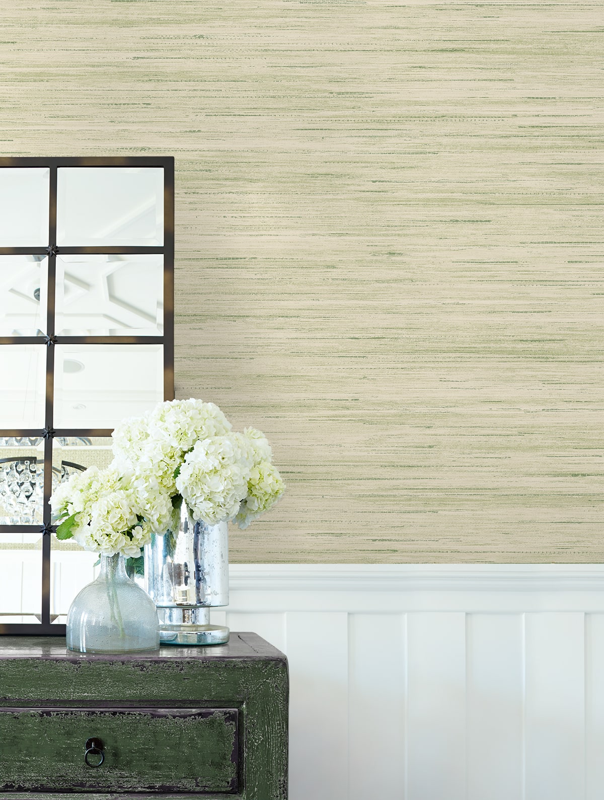 Loe Sanctuary Stria Embossed Vinyl Unpasted Wallpaper