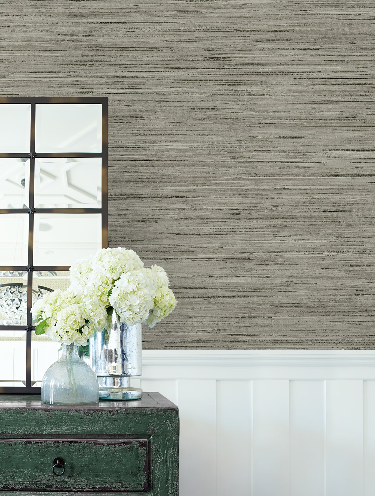 Loe Sanctuary Stria Embossed Vinyl Unpasted Wallpaper