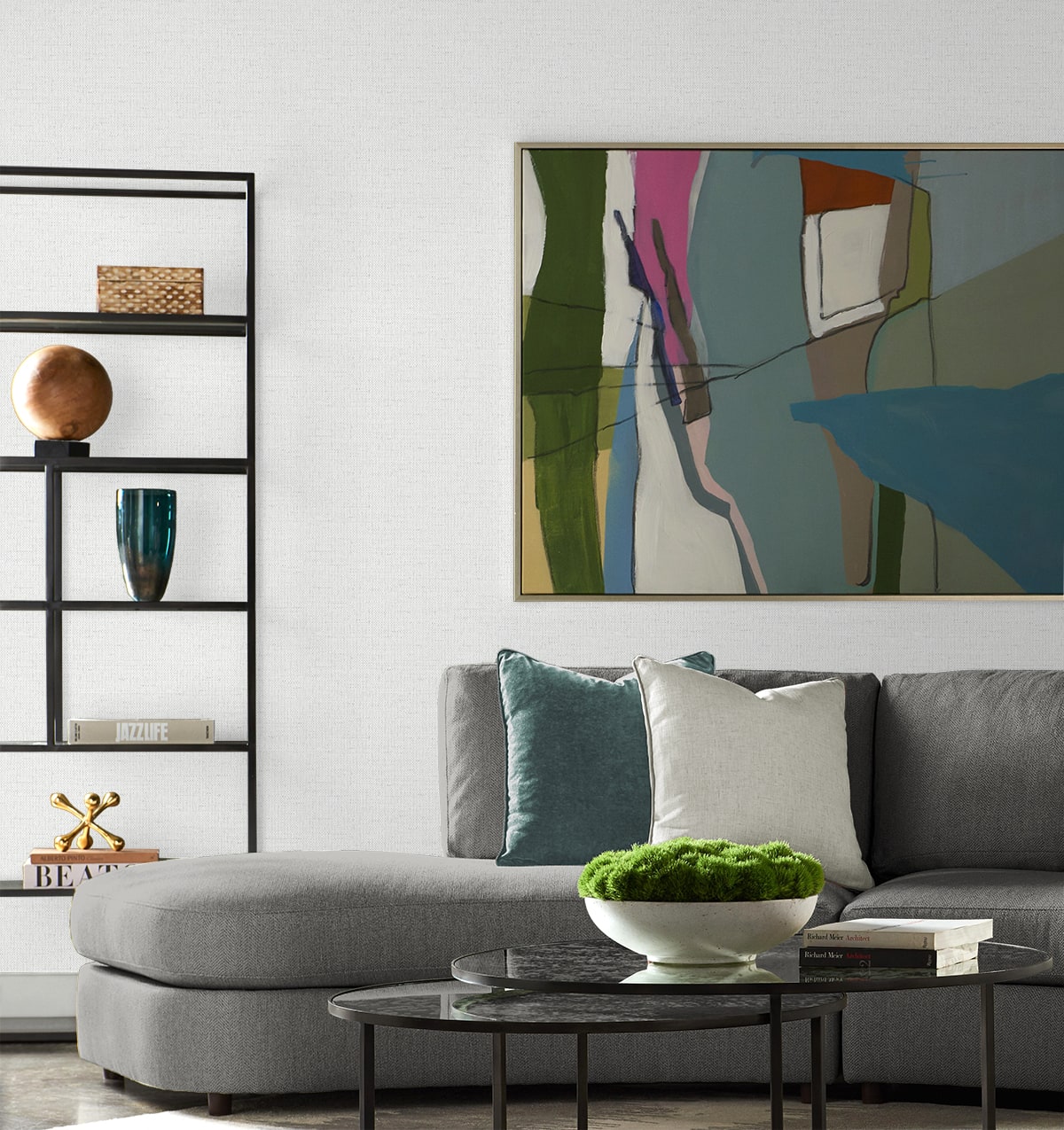 Kaya Faux Paperweave Embossed Vinyl Unpasted Wallpaper