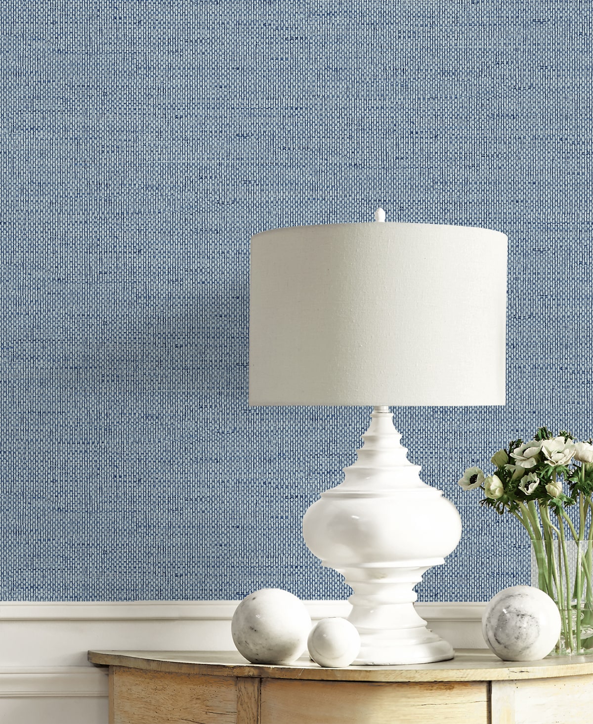 Kaya Faux Paperweave Embossed Vinyl Unpasted Wallpaper