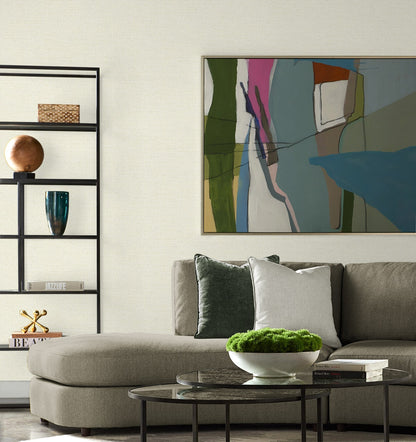 Kaya Faux Paperweave Embossed Vinyl Unpasted Wallpaper