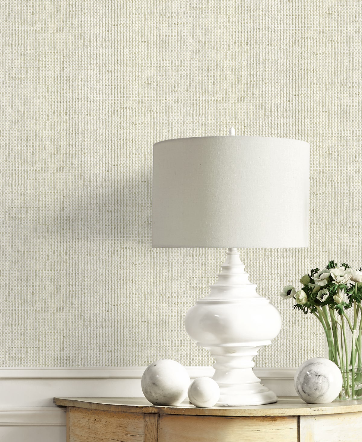 Kaya Faux Paperweave Embossed Vinyl Unpasted Wallpaper