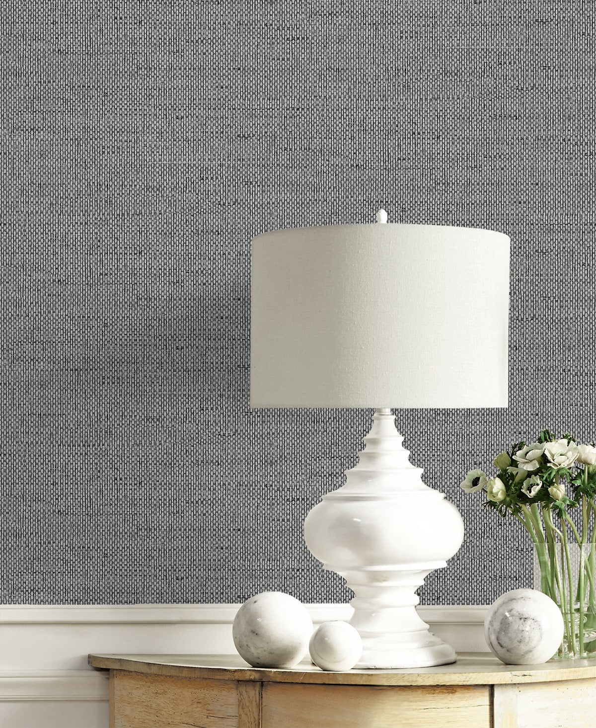 Kaya Faux Paperweave Embossed Vinyl Unpasted Wallpaper