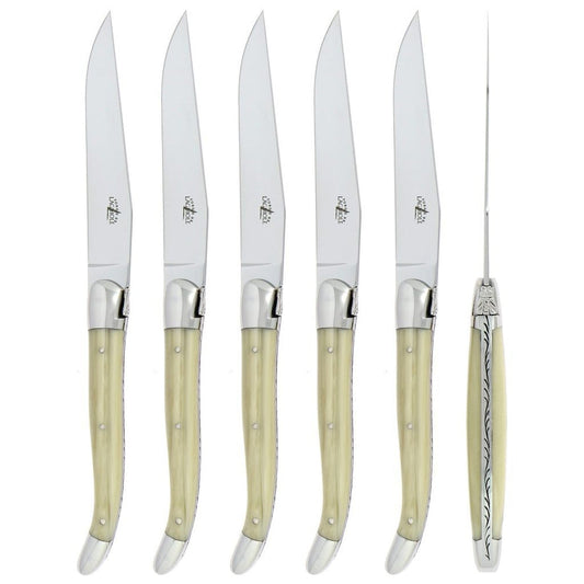 Laguiole 6 Piece Steak Knife Set Opalescence-Forge de Laguiole USA via Shopify Collective