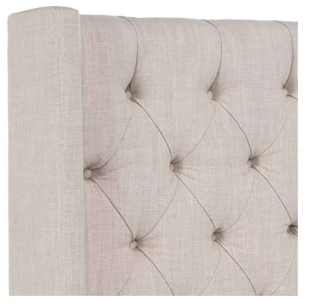 Laurent Tufted Bed Eastern King in Natural-discontinued