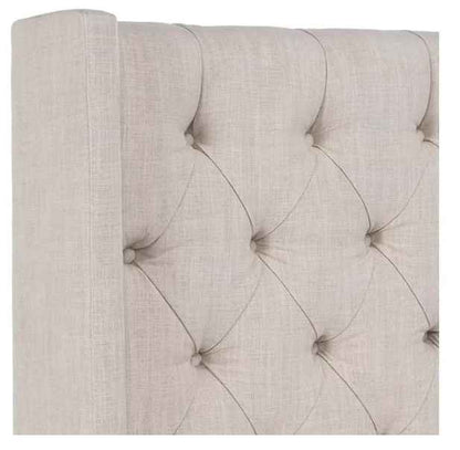Laurent Tufted Bed Eastern King in Natural-discontinued