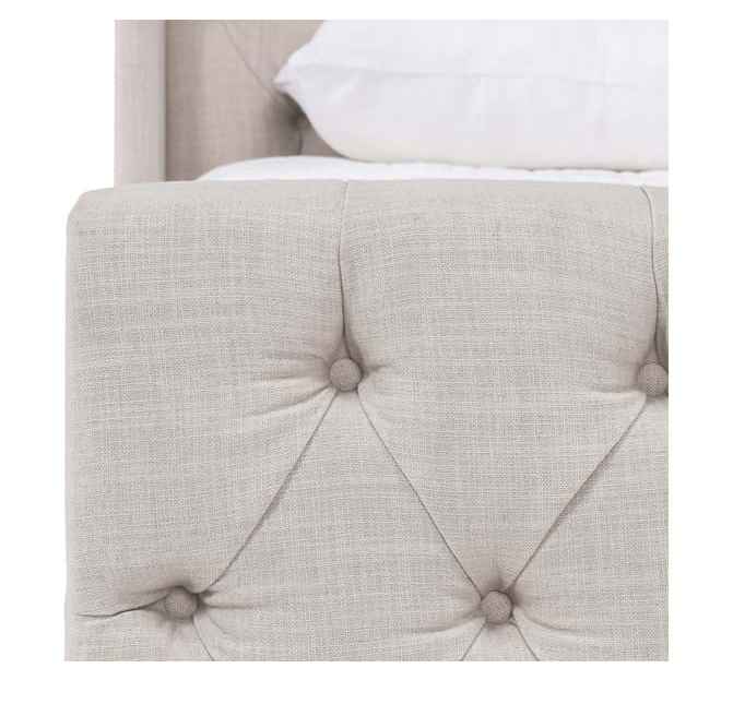 Laurent Tufted Bed Eastern King in Natural-discontinued