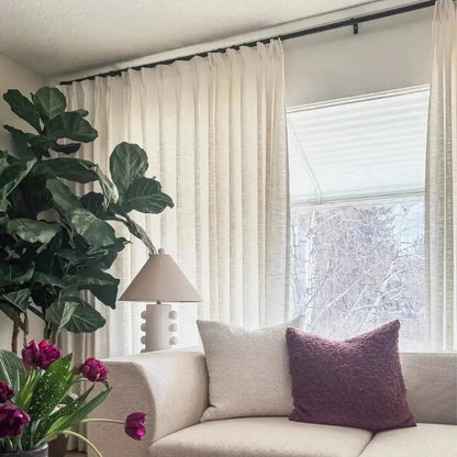 Liz Linen Pinch Please Ready Made Curtain with Blackout Thermal Lining