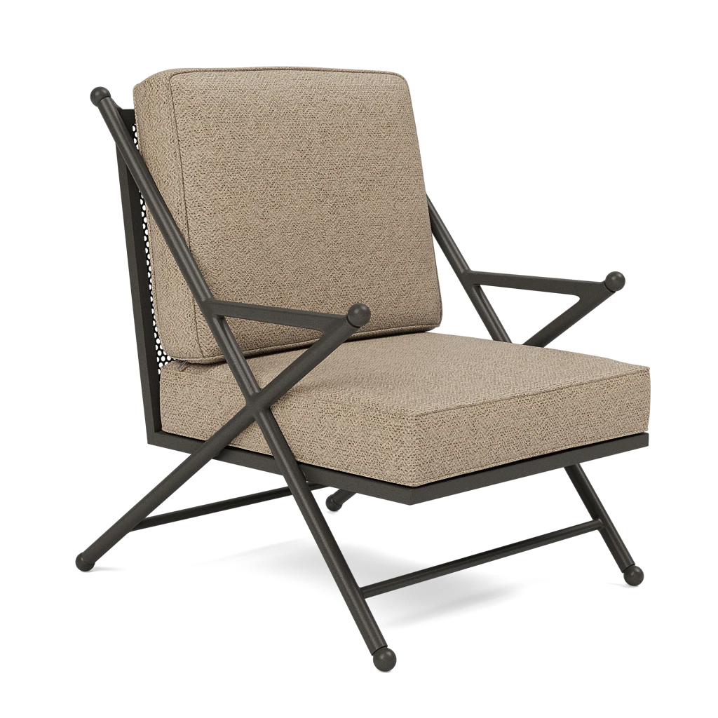 Balta XL Outdoor Lounge Chair Tanaro Bark Performance Woven Fabric
