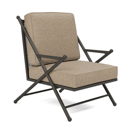 Balta XL Outdoor Lounge Chair Tanaro Bark Performance Woven Fabric