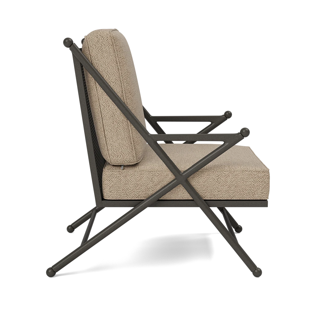 Balta XL Outdoor Lounge Chair Tanaro Bark Performance Woven Fabric