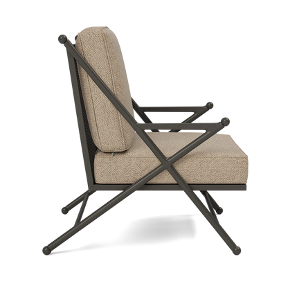 Balta XL Outdoor Lounge Chair Tanaro Bark Performance Woven Fabric