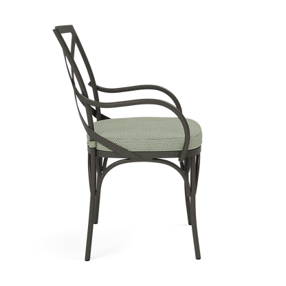Beverly Patio Chair - Tanaro Jade Performance Woven Fabric