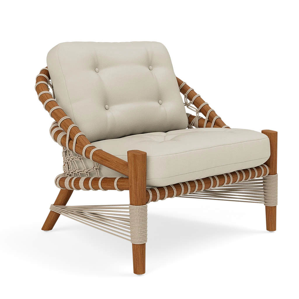 Castelo Outdoor Lounge Chair Garonne Cream