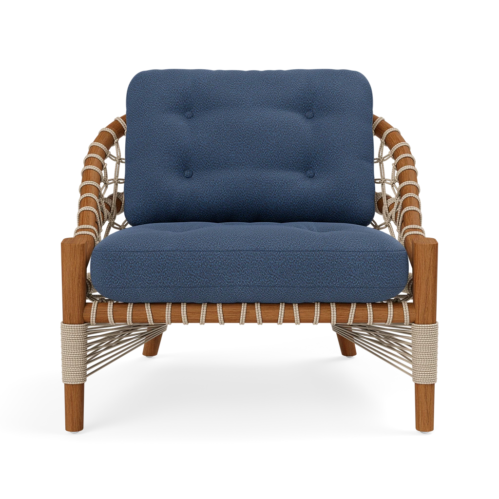 Castelo Outdoor Lounge Chair Weser Deep Blue