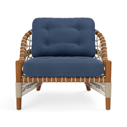 Castelo Outdoor Lounge Chair Weser Deep Blue