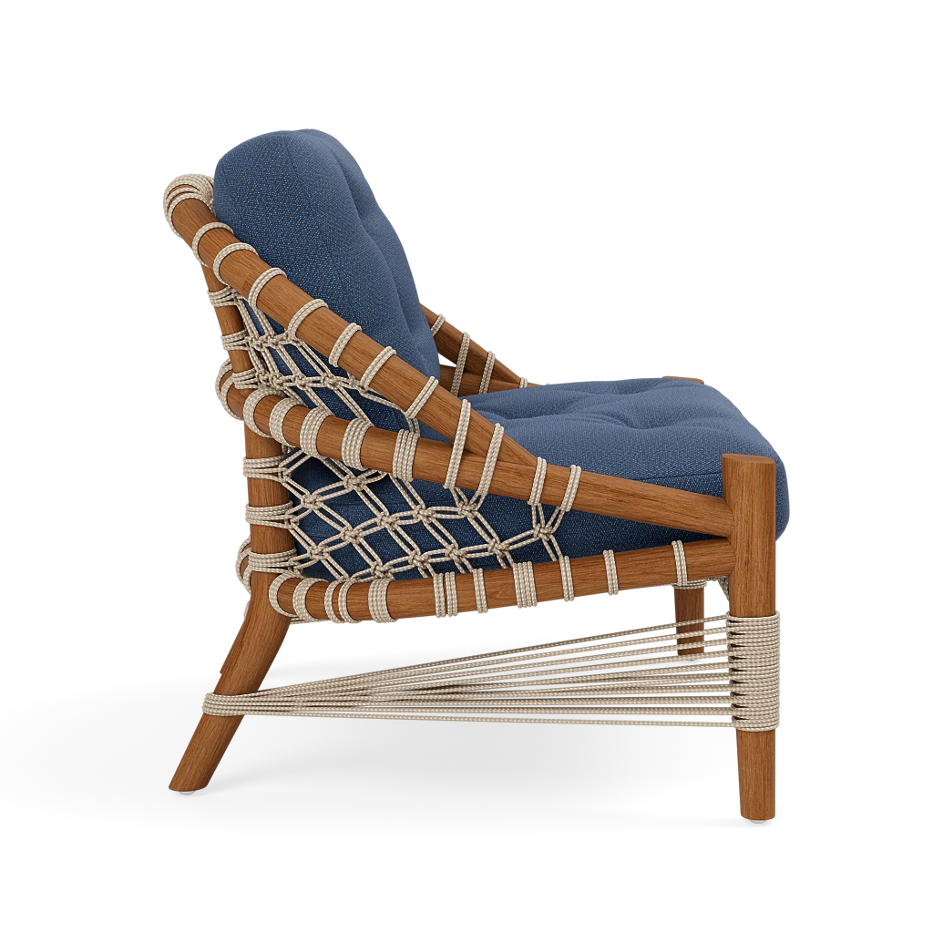 Castelo Outdoor Lounge Chair Weser Deep Blue