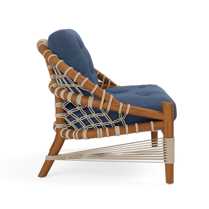 Castelo Outdoor Lounge Chair Weser Deep Blue