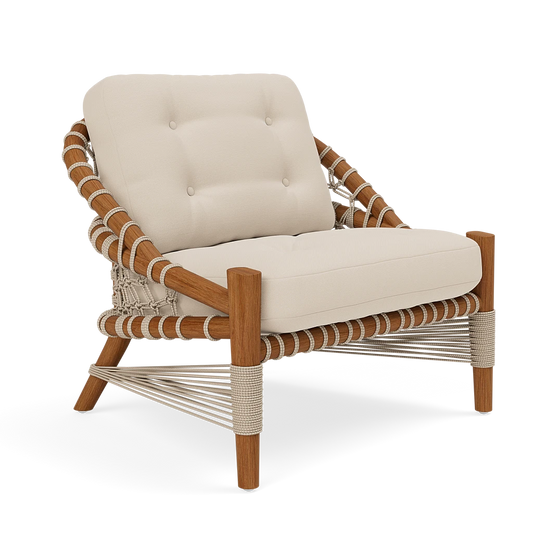 Castelo Outdoor Lounge Chair Alsek Ivory