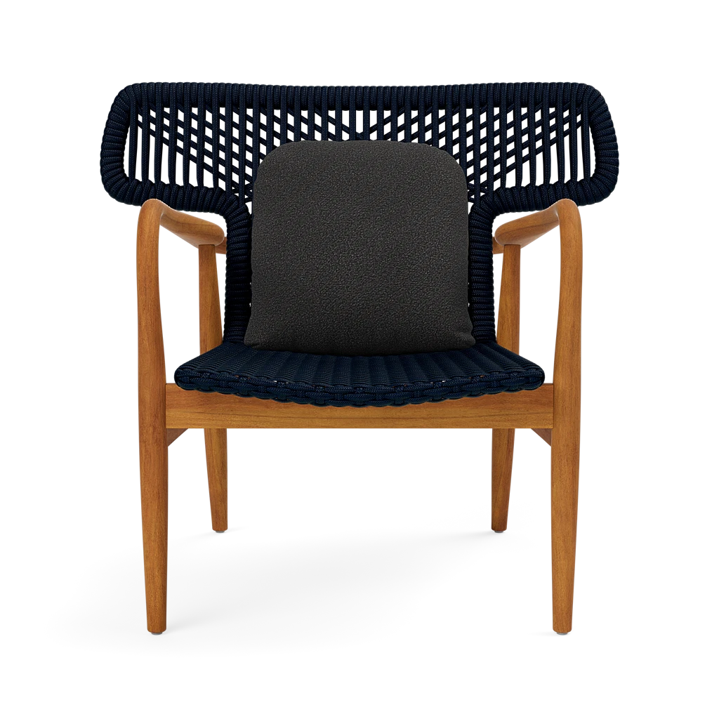 Garrison Outdoor  Wing Chair - Lambro Smoke High-Performance Boucle
