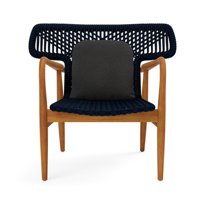 Garrison Outdoor  Wing Chair - Lambro Smoke High-Performance Boucle