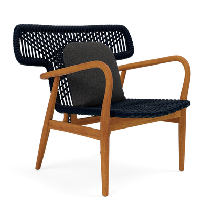 Garrison Outdoor  Wing Chair - Lambro Smoke High-Performance Boucle