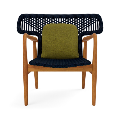 Garrison Outdoor Wing Chair - Lambro Olive High-Performance Boucle Cushion