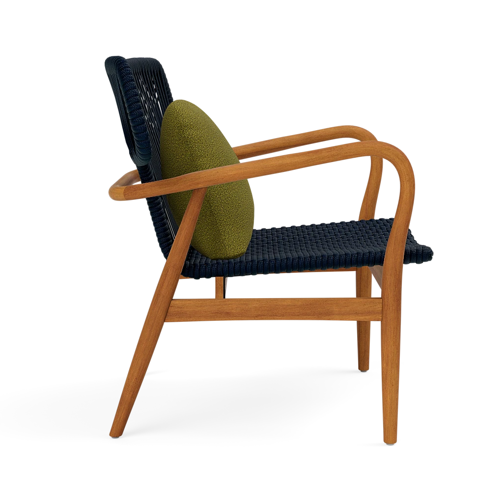 Garrison Outdoor Wing Chair - Lambro Olive High-Performance Boucle Cushion