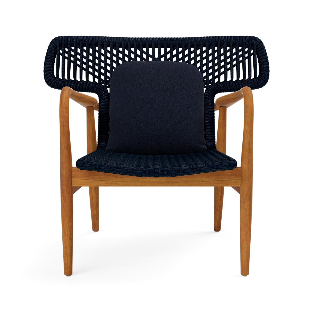 Garrison Outdoor Wing Chair - Lambro Navy High-Performance Boucle Cushion