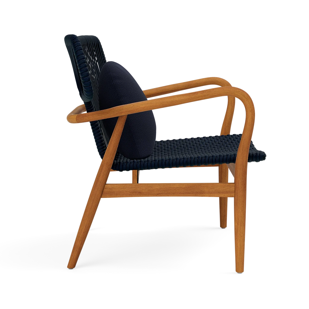 Garrison Outdoor Wing Chair - Lambro Navy High-Performance Boucle Cushion