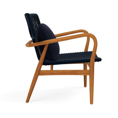 Garrison Outdoor Wing Chair - Lambro Navy High-Performance Boucle Cushion