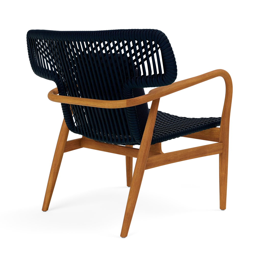 Garrison Outdoor Wing Chair - Lambro Navy High-Performance Boucle Cushion